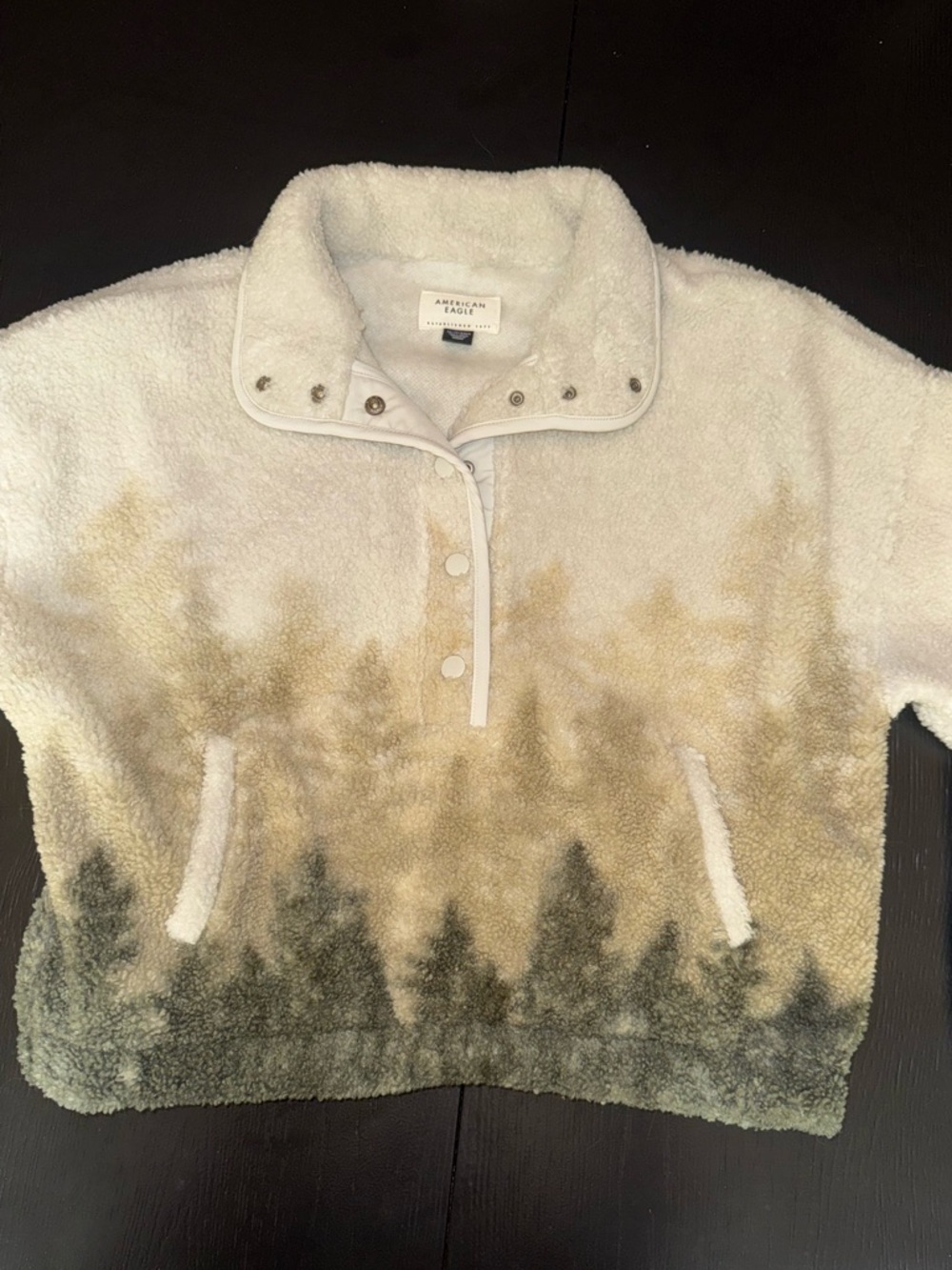 American Eagle Sherpa snap fleece pullover XS